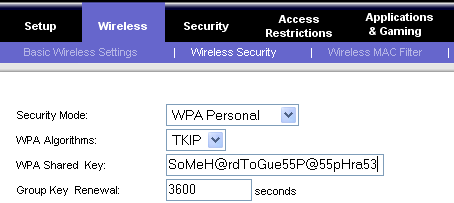 Setting Up Linksys Wireless Router Security