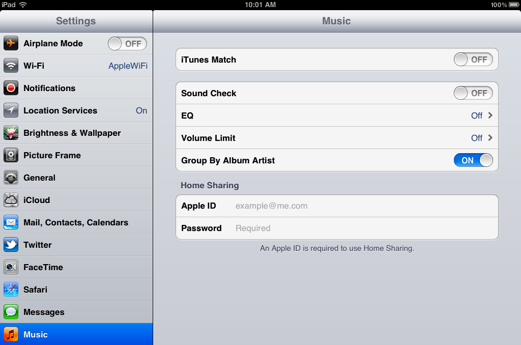 Settings Button Ios