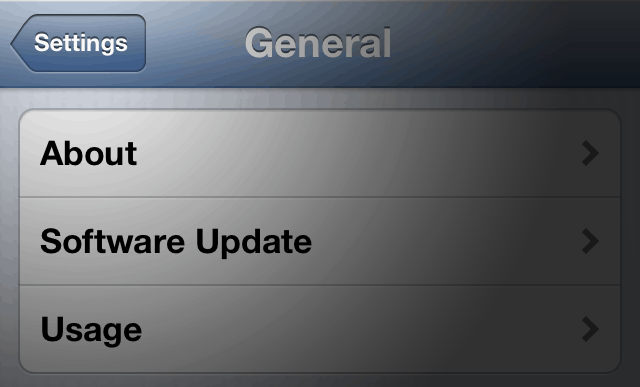 Settings Button Ios