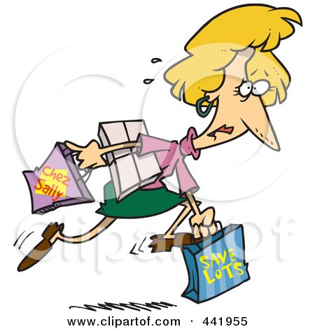 Shopping Bags Cartoon