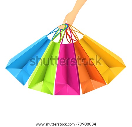 Shopping Bags Vector Free