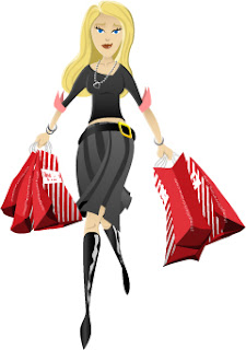 Shopping Cartoon Girl