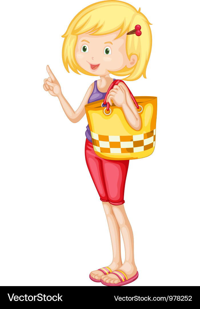 Shopping Cartoon Girl