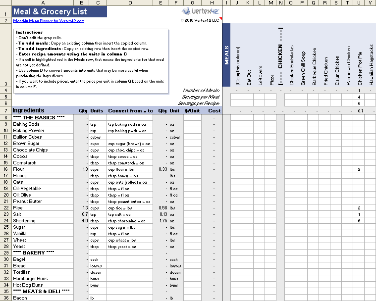 Shopping List Template