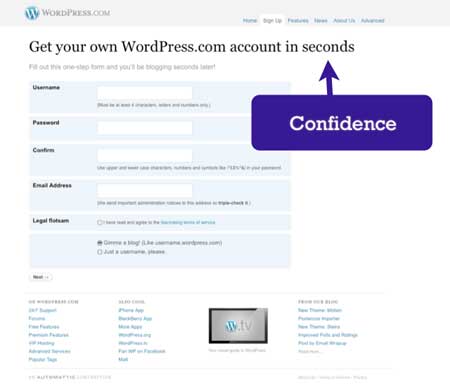 Signup Form Wordpress