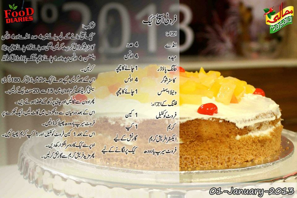 Simple Cake Recipes In Urdu