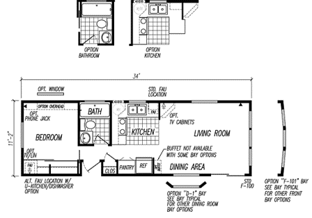 Single Wide Mobile Homes Floor Plans