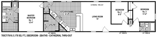 Single Wide Mobile Homes Floor Plans