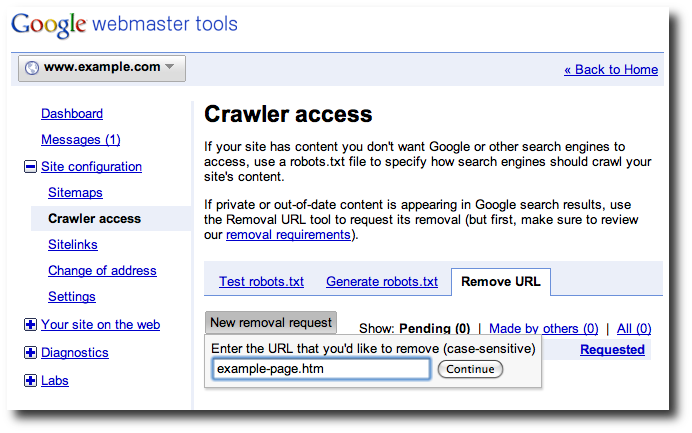 Site Indexing Tool