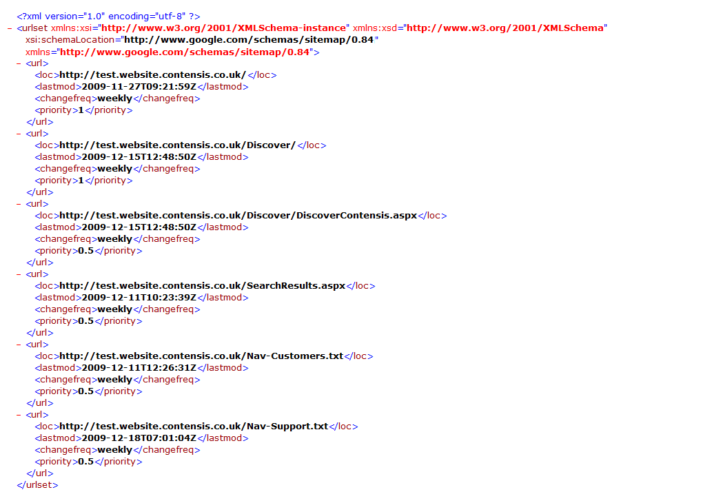 Sitemap.xml Example