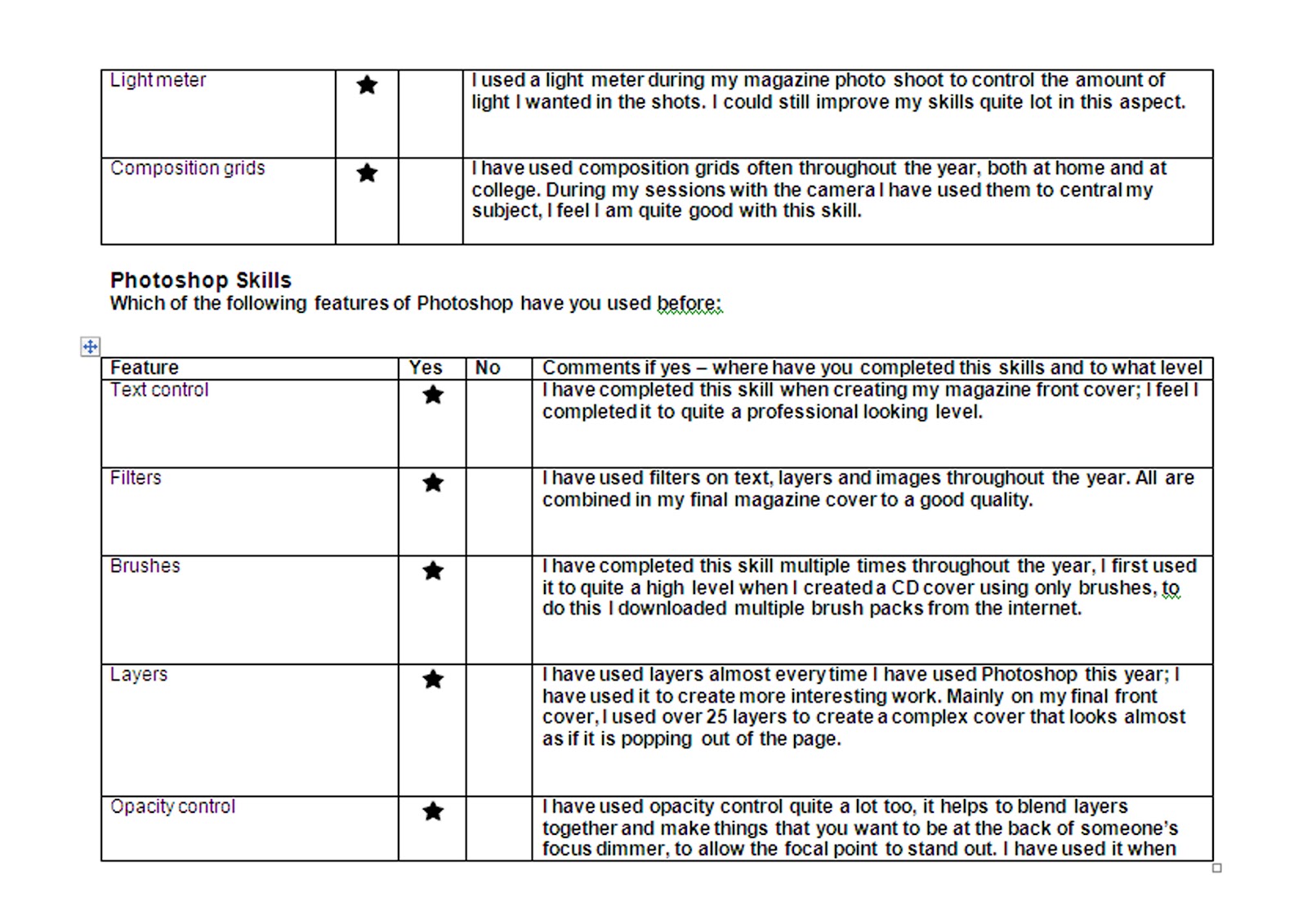 Skills Audit Template