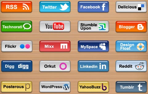 Social Media Buttons For Blog