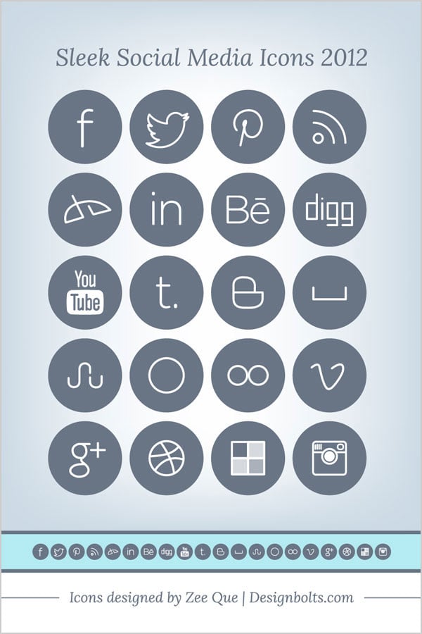 Social Media Buttons For Blogger