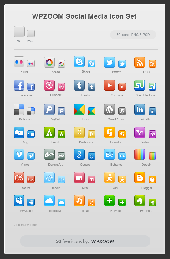 Social Media Buttons Png