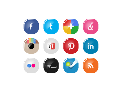 Social Media Buttons Png