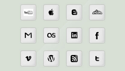 Social Media Icons Black And White Vector