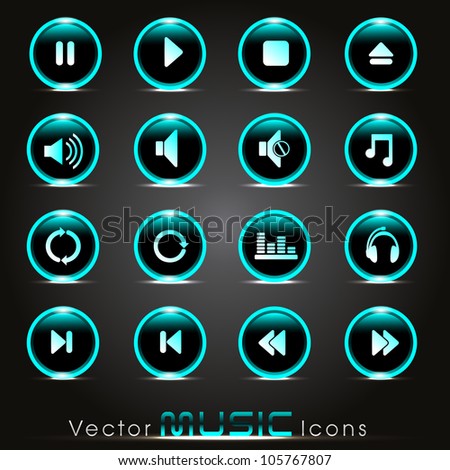 Social Media Icons Black Background