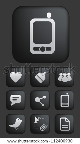 Social Media Icons Black Vector