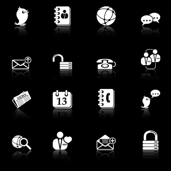 Social Media Icons Black Vector