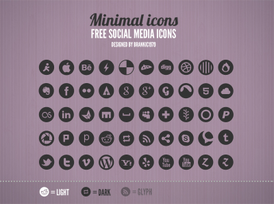 Social Media Icons Free Psd