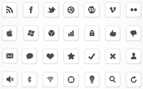 Social Media Icons Grey