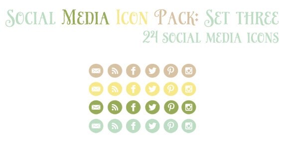 Social Media Icons Instagram Facebook Twitter