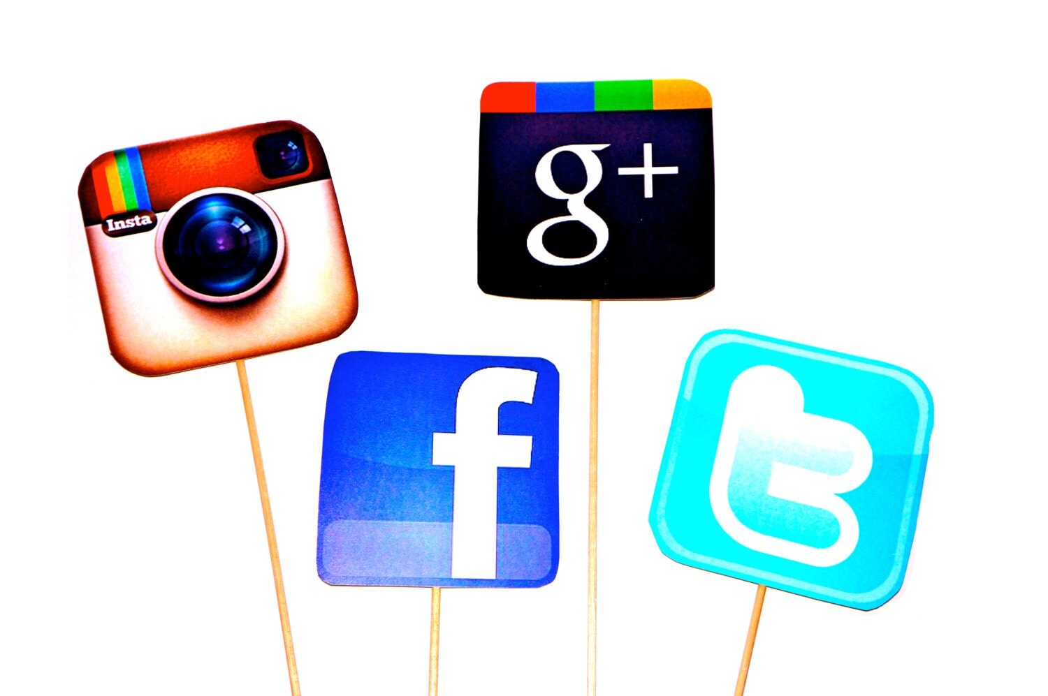 Social Media Icons Instagram Facebook Twitter