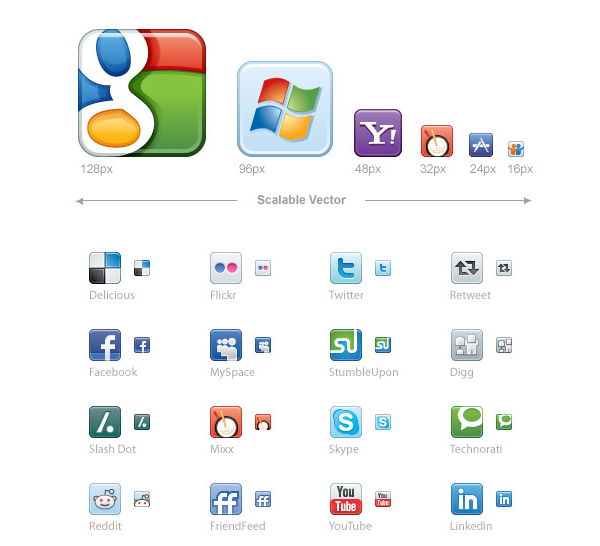 Social Media Icons Vector