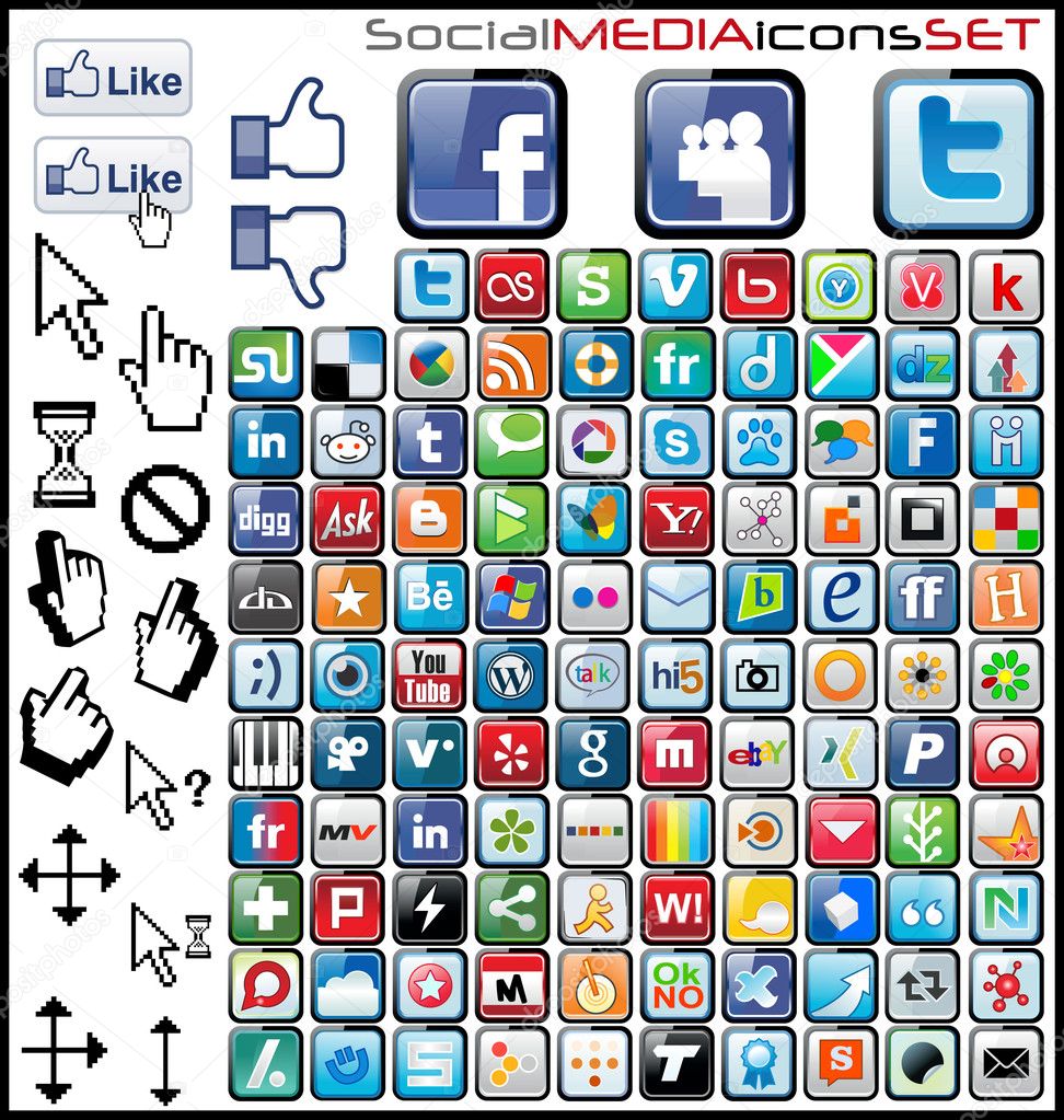 Social Media Icons Vector