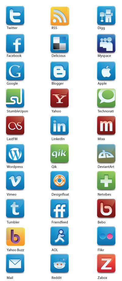 Social Media Icons Vector Free