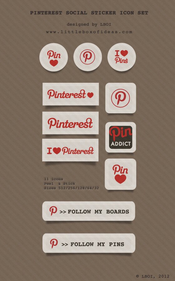 Social Media Icons Vector Pinterest