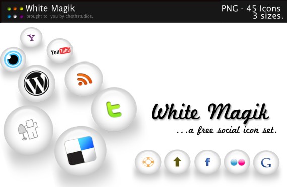 Social Media Icons White Transparent