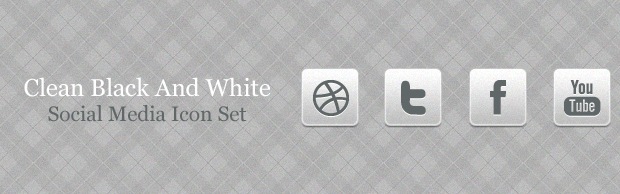 Social Media Icons White Transparent