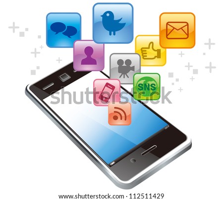 Social Media Icons White Vector