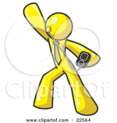 Someone Listening To Music Clipart