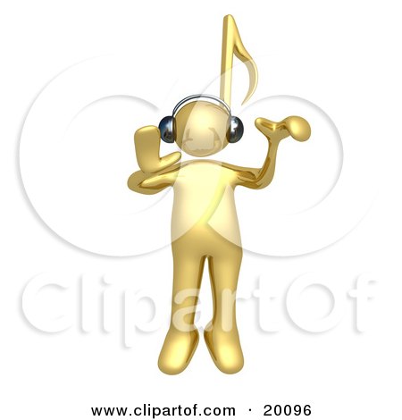 Someone Listening To Music Clipart