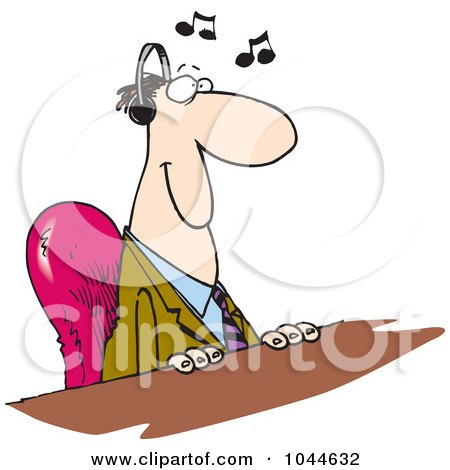 Someone Listening To Music Clipart