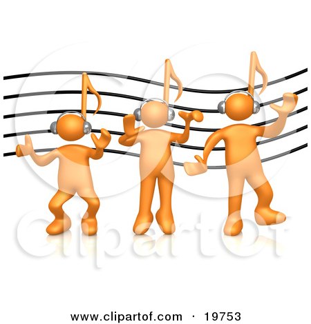 Someone Listening To Music Clipart