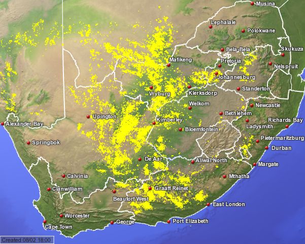 South African Weather Forecast Map