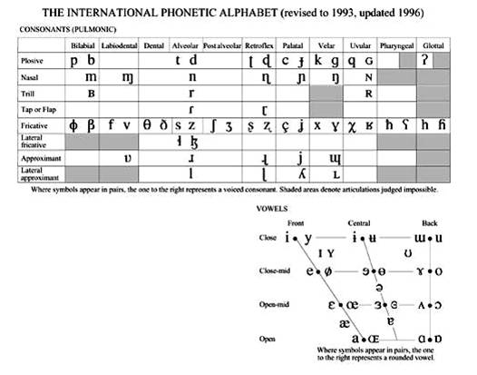 Spanish Phonetics Chart