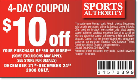 Sports Authority Coupon In Store Printable