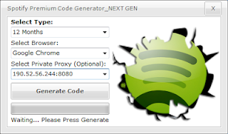 Spotify Premium Code Generator