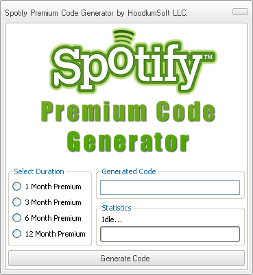 Spotify Premium Code Generator