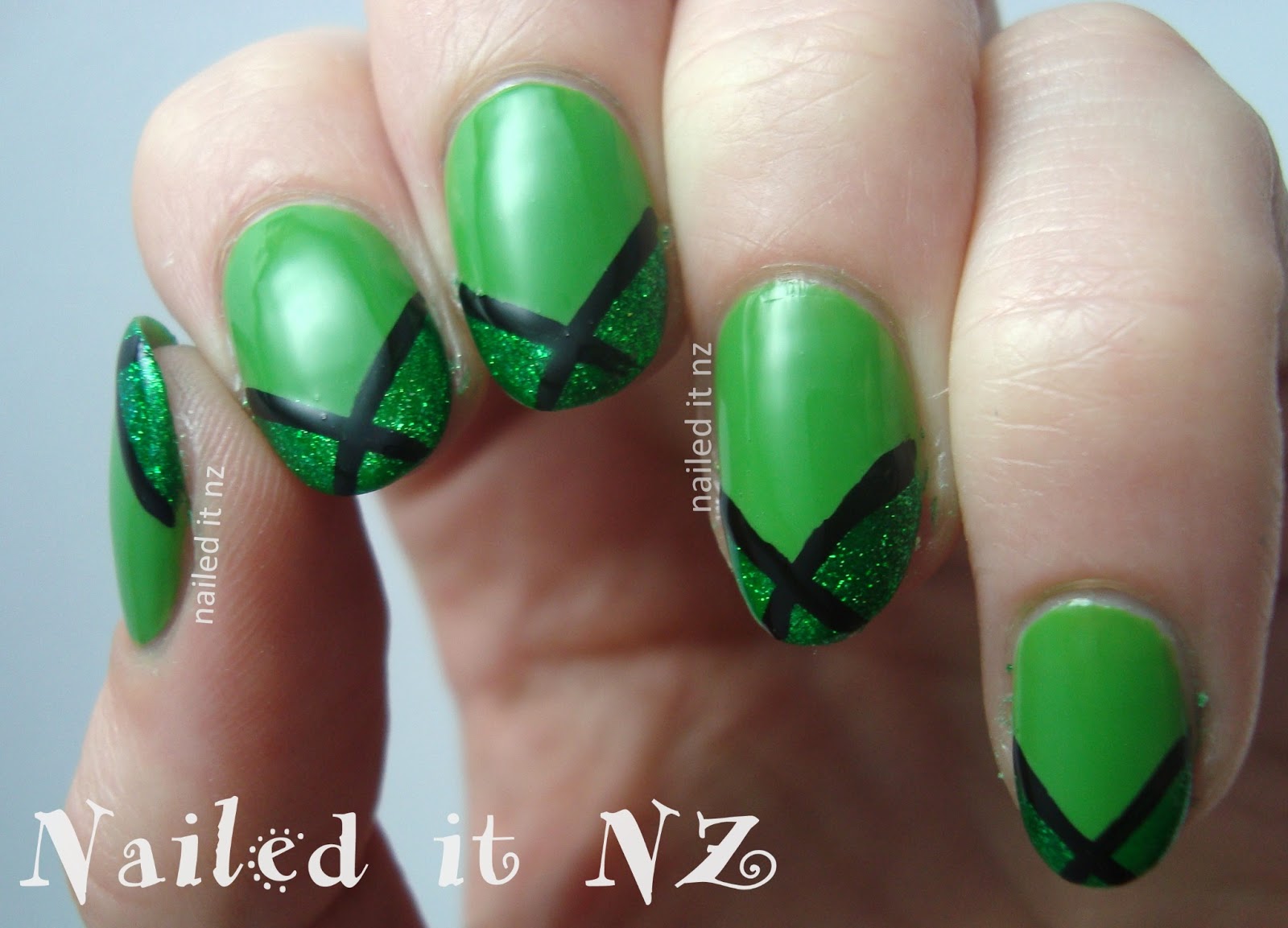 St Patricks Day Nails Short