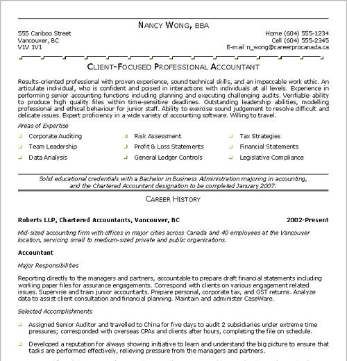 Staff Accountant Resume Sample