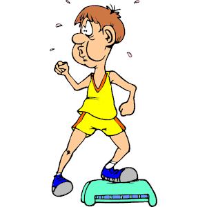 Step Aerobics Cartoon