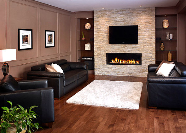 Stone Fireplace Designs With Tv Above