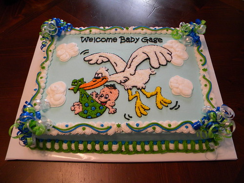 Stork Baby Shower Cakes Pictures