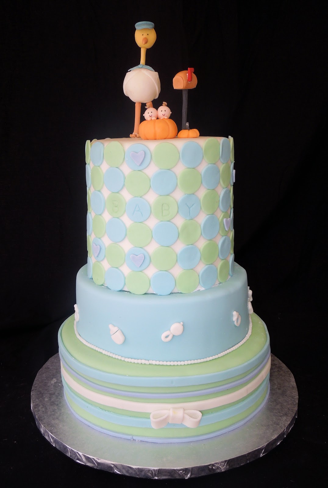 Stork Baby Shower Cakes Pictures