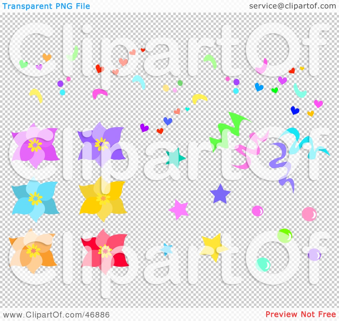 Streamers And Confetti Clipart